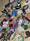 Massive Lot Of 125  Vintage   Modern Keychains Pins Magnets