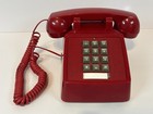 Retro Cetis Red Push Button Desk Telephone Vintage Style Corded Phone Works