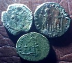 Lot Of 3 Roman Coins  Theodosius Ii  Honorius  Arcadius  Nummus 15-19mm