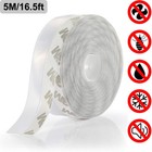 16ft 5m Weather Stripping Door Seal Strip Self Adhesive Silicone Bottom Stopper
