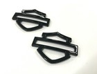 Metal Harley Cvo Tank Emblems All Black   set Of 2  5 An 6 Gal Tank  6061 Billet