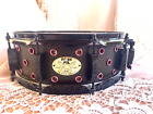 Pork Pie Percussion 5 x14  Little Squealer Satin Black Vented Snare Drum