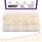 150pcs Nylon Round Spacer Standoff Screw Nut Assortment Kit  Nylon Pa66 Plast   