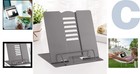 Foldable Metal Book Holder With 6 Adjustable Positions     Lightweight   Durable