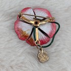 Vtg Vfw Red Poppy Brooch Pin - National Remembrance Day