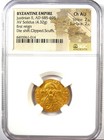 Justinian Ii Christ Gold Av Solidus Coin 685-695 Ad - Certified Ngc Choice Au