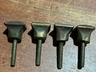4 Vintage Square Metal Cabinet Knob Drawer Pulls Mixed Lot