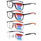 3 Pack Multifocus Progressive Reading Glasses Anti-blue Light Readers Eyeglasses