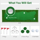 10ftx3 5ft Golf Putting Green Mat Indoor Outdoor 3 Hole Artificial Turf Practice