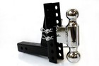 Trailer Tow 8  Drop Rise Dual Adjustable Hitch Ball Mount W  2  Solid Shank