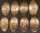 Universal Monsters  8  Pressed Penny Set Universal Orlando Theme Park Elongated