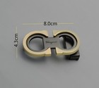 Men s Ferragamo Gold   Gray Finish Gancini Belt Buckle  Fits Belt Width 1 38 In
