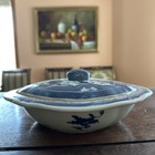 Antique Chinese Export Porcelain Canton Oval Covered Serving Dish
