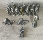 Vintage Lead Toy Soldiers Lot 18 Metal Army Men Figures Military