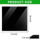 Black Hdpe Sheet - 1 4  Thick  12  X 18  - Heavy Duty Industry Use