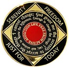 Simply Minimal Na 34 Year Medallion  Narcotics Anonymous Coin  Gold Color Plate