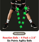 Reaction Balls 4 Pack  2 8 Inch - Baseball Handball Reflex Training Equipment  H
