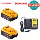 8 0ah For Dewalt 20v Max Xr Lithium Ion Battery Dcb205-2 Dcb208 Dcb200-2-us