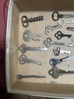 24 Antique Vintage Htf   Rare  Lot Ncr Padlock Flat Cabinet Barrel Keys Etc