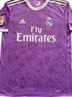 2016-2017 Season Real Madrid Squad Team Signed Autographed Purple Jersey W coa