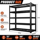 3000lbs Heavy Duty Garage Shelving 5-tier Steel Rack Garage Storage Shelves