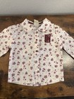 Nwt Vintage 2000   s Classic Pooh Girls  Button-down Blouse Floral Print Size 4t