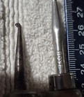 Primitive Hand Rug Hooking 2 Hooks Bent Metal Hook Wood Tapered Handle Boye