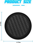 Car Accessories Water Cup Holder Pad Mat Coaster Carbon Fiber - Universal - 4pcs