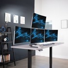 Vivo Steel Quad Monitor Desk Mount Adjustable 3   1 Stand   4 Screens Up To 32 