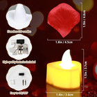 3000 Pcs Artificial Rose Petals With 20 Pcs Flameless Led Tea Lights Candles Dec