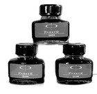 Parker Quink Fountain Ink Bottle Black Ink 30 Ml   1 01 Fl Oz - Free Ship Us  3x