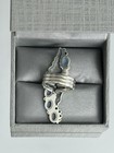 Vtg Navajo Style Sterling Silver Opalite Ring Sz 8 Southwestern Handmade Foliate