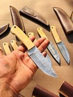 Lot Of 20 Custom Handmade Damascus Steel Hunting Skinner Knife Handle Camel Bone