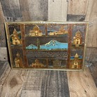 Vintage Enamel Embossed Copper Framed Wall Art  Armenian Religious 17x11