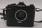 Canon A-1 Camera Body W  Power Winder  Vintage Hard Case  2 Lenses - Untested