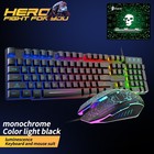 Kuiyn T6 Wired Rgb Backlit Gaming Keyboard   Mouse Set  104-key  19-key  2400dpi