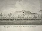 New Zealand Pirogue 1774 James Cook Large Antique Engraved View 18th Century