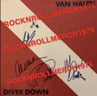 Van Halen Signed Reprint 12x12 Photo Diver Down Eddie Alex David Lee Roth Mike