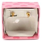 Children s Purple Cubic Zirconia Heart Earring Stud Set 18k Gold Sterling Silver