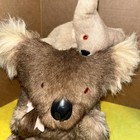 Vtg Lot Of 2 Australia Australian Koala Bear Real Fur Stuffed Animal Hard Body