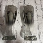 Set Of 2 Rare Toby Keith Las Vegas Collectible Tall Silver Ombre Pilsners Signed