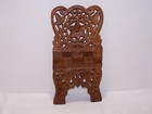 Vintage Teak Wood Folding Book bible cookbook Stand holder Hand Carved India