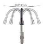 Brushed Nickel Kitchen Sink Faucet Pull Down Sprayer Single Hole Stream Tap