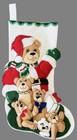 Vtg Bucilla Finished Felt Christmas Stocking Teddy Collection Bear Santa   83008