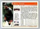  3635 Us Flag Maxi Card On Barry Bonds Trading Card W san Francisco Cancel 