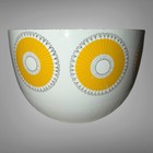 Vintage Mcm Mid Century 1950s Finel Kaj Arabia Sunflower Enamel Bowl