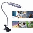 Desk Magnifier 2 5x 5x Led Lamp Large Lens Magnifying Glass With Clamp