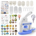 Easy Use Button Maker Kit - Diy Pin Machine - No Install Badge Press
