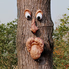Tree Faces Decor Outdoor - Large 15 Inch Funny Yard Art For Garden  Lawn