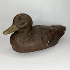 Antique 1940s J C Higgins Paper Mache Duck Decoy With Glass Eyes Signed